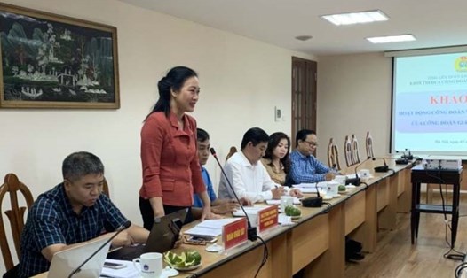 Đồng chí Phạm Thanh Bình – Chủ tịch Công đoàn Y tế Việt Nam, Trưởng đoàn Khảo sát  phát biểu kết luận tại buổi làm việc.