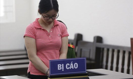 Bị cáo Nguyễn Thị Hạnh tại phiên tòa sơ thẩm.