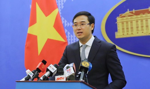 Phó phát ngôn Bộ Ngoại giao Việt Nam Ngô Toàn Thắng. Ảnh: Nhật Hạ.