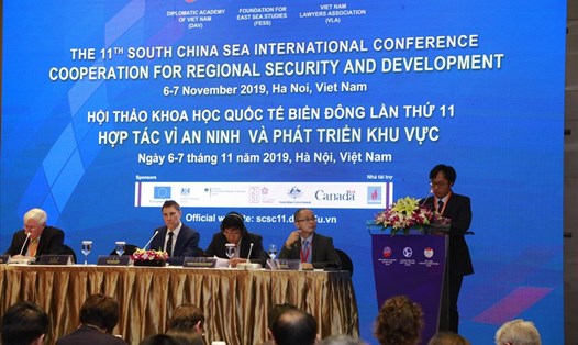 Hội thảo Khoa học Quốc tế về Biển Đông lần thứ 11 với chủ đề “Hợp tác vì Hòa bình và Phát triển tại khu vực” diễn ra hôm 6-7.11. Ảnh: SCSC11
