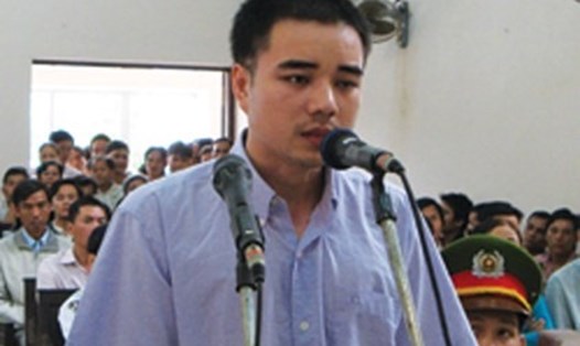 Bị cáo Hồ Duy Hải trong một phiên tòa.