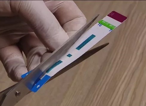 Hình ảnh cắt đôi que thử HIV, Viêm gan B. Ảnh chụp màn hình