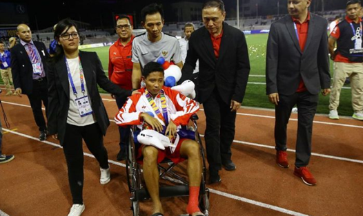 Evan Dimas khẳng định anh đã tha thứ cho pha phạm lỗi của Văn Hậu. Ảnh: Detik Sport