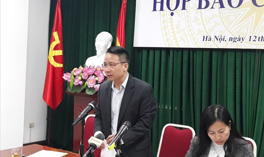 Ông Hà Huy Tùng, Phó Vụ trưởng vụ Hợp tác Quốc tế - Bộ Tài chính thông tin một số vấn đề về các hiệp định thương mại tự do. Ảnh: TN