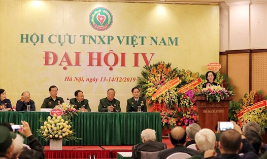 Bà Trương Thị Mai, Trưởng ban Dân vận Trung ương phát biểu chỉ đạo tại Đại hội. Ảnh: Lan Nhi