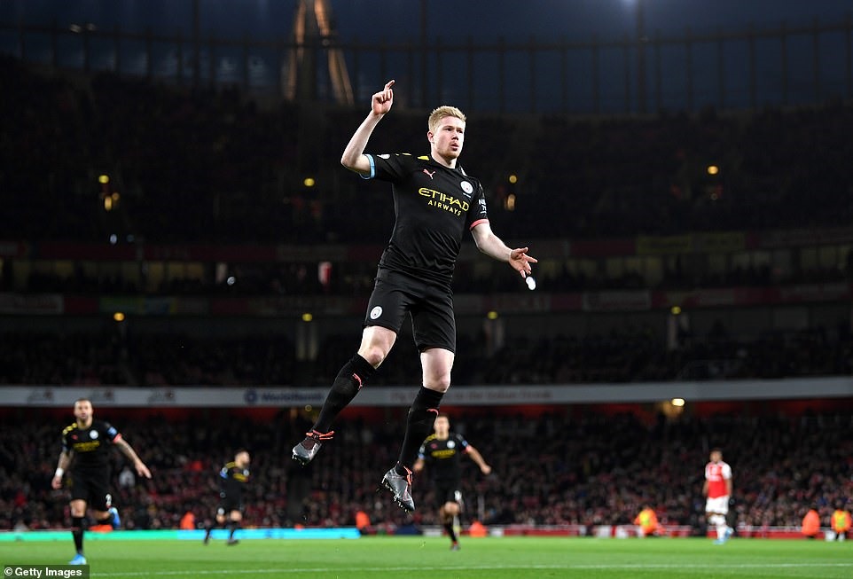 De Bruyne played brilliantly in his away trip to the Emirates. Photo: Getty Images