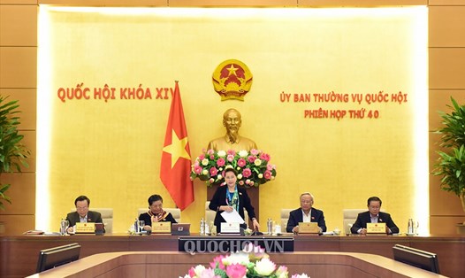 Chủ tịch Quốc hội Nguyễn Thị Kim Ngân phát biểu khai mạc phiên họp. Ảnh Quochoi.vn