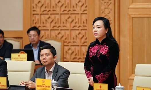 Nguyên Bộ trưởng Bộ Y tế Nguyễn Thị Kim Tiến tại cuộc họp Chính phủ tháng 11.2019. Ảnh Quang Hiếu