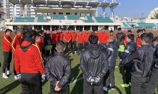 U23 Việt Nam đang "luyện công" ở Hàn Quốc. Ảnh: VFF