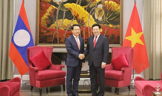 Tham vấn cấp Bộ trưởng Ngoại giao và Giao lưu hai Bộ Ngoại giao Việt Nam – Lào thường niên lần thứ 6 diễn ra tại Quảng Ninh ngày 25.12. Ảnh: BNG