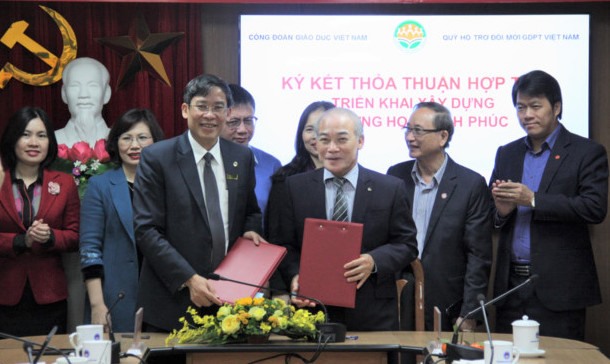 Công đoàn Giáo dục Việt Nam, Quỹ VIGEF hợp tác triển khai xây dựng Trường học hạnh phúc. Ảnh Hải Bình.