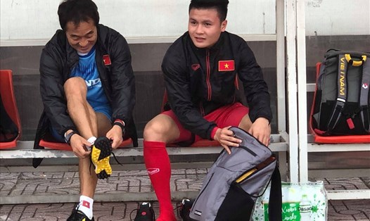 Quang Hải vui mừng khi chấn thương đang tiến triển tốt và anh sẵn sàng cho VCK U23 Châu Á 2020. Ảnh: Đ.T