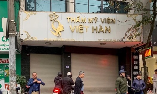Thẩm mỹ viện Việt-Hàn. Ảnh: H.N