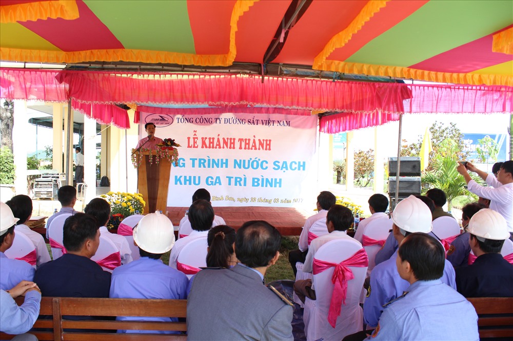 Khánh thành một công trình dành cho người lao động Đường sắt. Ảnh: Đ.S