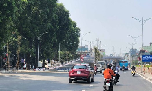 Giai đoạn 1 của dự án xây dựng cầu vượt tại nút giao An Dương - đường Thanh Niên đã hoàn thành, đưa vào khai thác sử dụng từ ngày 11.10.2018. Ảnh: PV