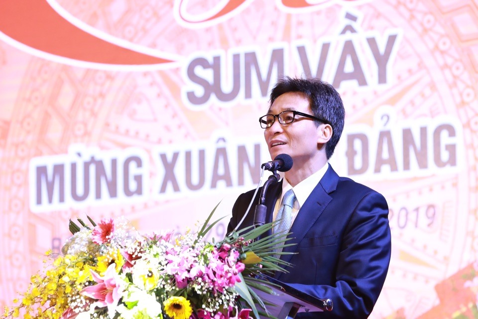 Đồng chí Vũ Đức Đam – Ủy viên Trung ương Đảng, Phó Thủ tướng Chính phủ - phát biểu tại Chương trình. Ảnh: Hải Nguyễn.