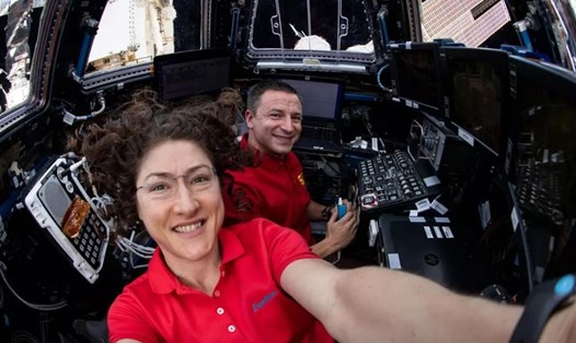 Christina Koch trên Trạm Vũ trụ Quốc tế hồi tháng 9.2019. Ảnh: NASA