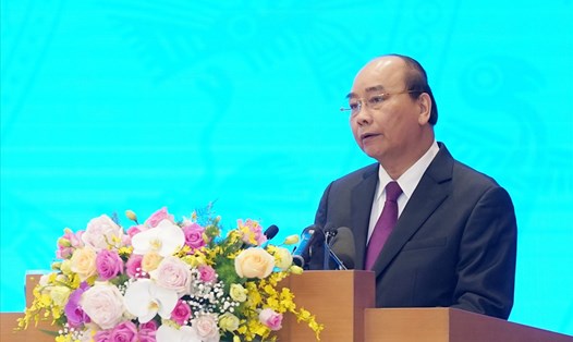 Thủ tướng Chính phủ Nguyễn Xuân Phúc phát biểu tại Hội nghị. Ảnh VGP
