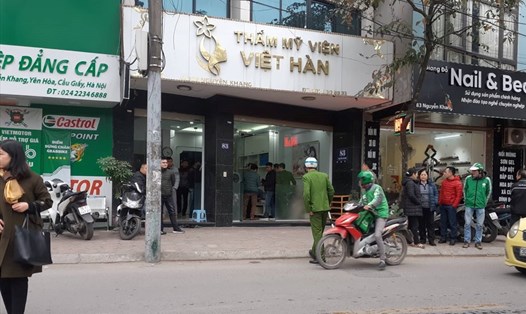 Thẩm mỹ viện Việt- Hàn liên tục bị xử phạt, nhưng vẫn xảy ra sự cố. Ảnh: Đ.T