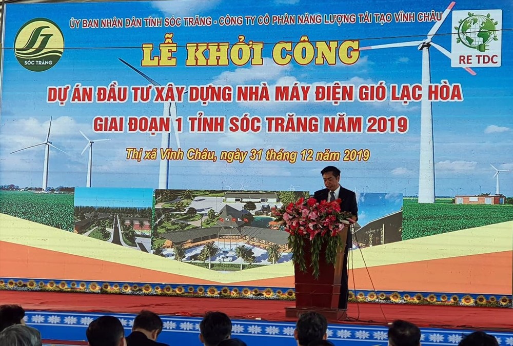 Dự án Điện gió Lạc Hòa, giai đoạn 1 chính thức được khởi công. Ảnh: Nhật Hồ