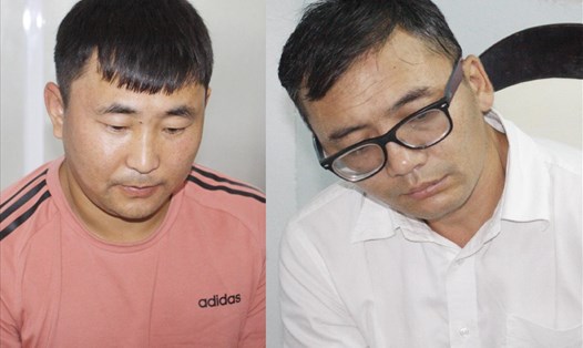 2 đối tượng người Mông Cổ bị lực lượng công an bắt giữ. ảnh: Công an