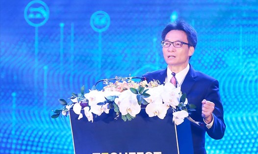 Phó Thủ tướng Vũ Đức Đam phát biểu khai mạc Techfest Việt Nam 2019. Ảnh: Đỗ Phương