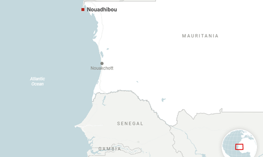 Nouadhibou - thành phố phía bắc Mauritanie, nơi các nạn nhân may mắn sống sót đang được điều trị. Ảnh: AP.