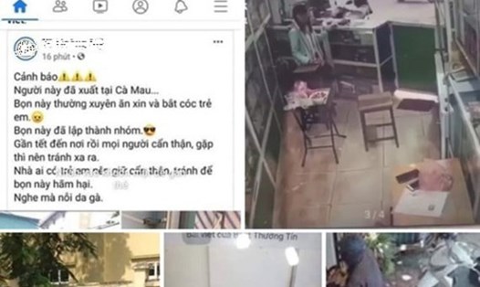 Thông tin sai sự thật về nhóm ăn xin mặt đen xuất hiện tại Cà Mau trên mạng xã hội đã bị xử lý. Ảnh Nhật Hồ.