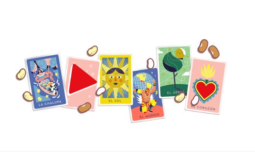 Trò chơi Lotería xuất hiện trên Google Doodle hôm nay.