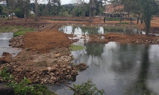 Công ty Liên Thành Đắk nông xác nhận có cải tạo lại dòng chảy suối nhưng cho rằng việc cải tạo là để làm du lịch. Ảnh: HL