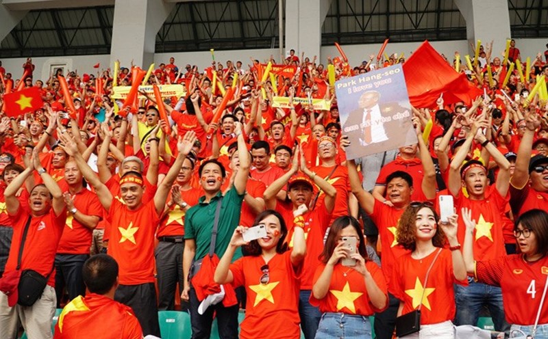 Là điều hành tour du lịch trọn gói hàng đầu thế giới, Vietravel  luôn đồng hành cùng người hâm mộ bóng đá tại các sự kiện thể thao lớn của khu vực và thế giới. ảnh: H.V