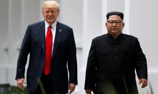 Tổng thống Mỹ Donald Trump và nhà lãnh đạo Triều Tiên Kim Jong-un. Ảnh: Reuters.