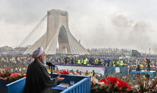 Iran kỷ niệm 40 năm Cách mạng Hồi giáo hôm 11.2. Ảnh: AFP. 