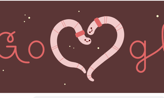 Google Doodle chúc mừng lễ Tình nhân 2019 bằng hình ảnh đôi sâu, đôi bọ rùa và cặp nhện.