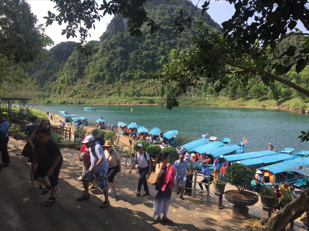 Bến thuyền Phong Nha - Kẻ Bàng. Ảnh: YMS