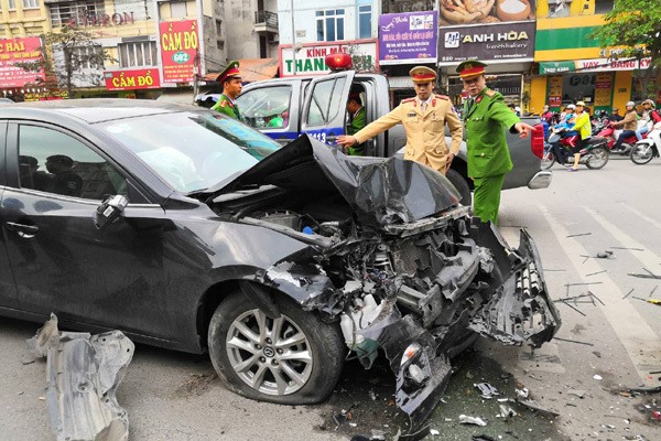 Hiện trường vụ tai nạn. Ảnh: vietnamnet.vn.