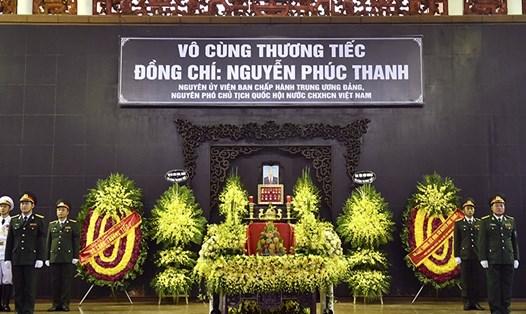 Lễ tang cấp Nhà nước nguyên Phó Chủ tịch Quốc hội Nguyễn Phúc Thanh. Ảnh: VGP.