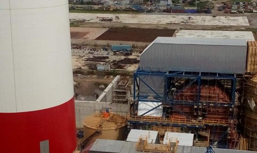Một góc Dự án Nhà máy Nhiệt điện Thái Bình 2 nhìn từ trên cao. Ảnh: Đ.T  