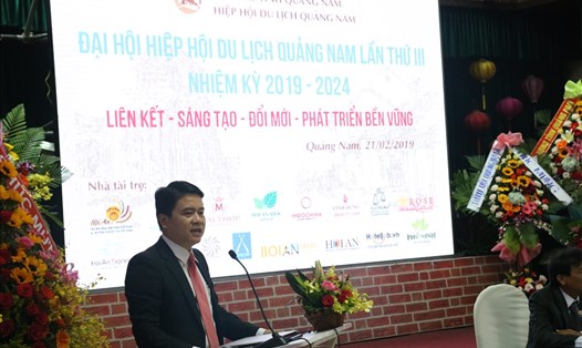 Ông Trần Văn Tân - PCT UBND tỉnh Quảng Nam - phát biểu tại Đại hội. Ảnh: Đ.V