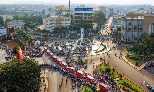 Không gian lễ hội đường phố tại Lễ hội Cà phê Buôn Ma Thuột.  Ảnh: daklak.gov.vn