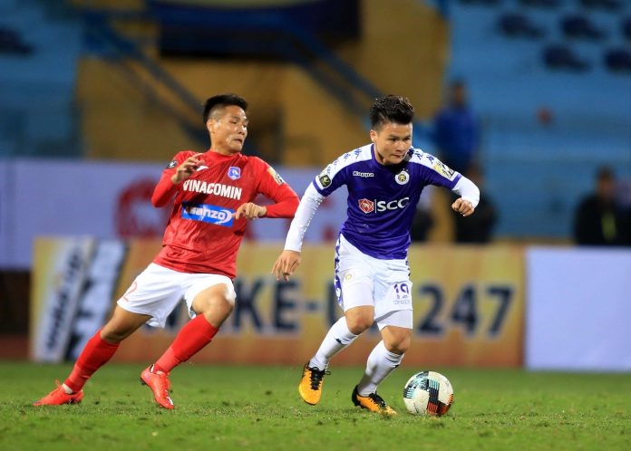 Quang Hải chưa có duyên ghi bàn ở trận ra quân của Hà Nội FC. Ảnh VPF
