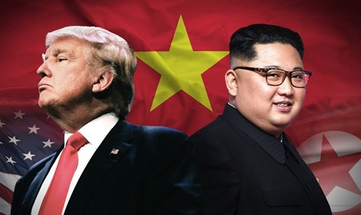 Tổng thống Donald Trump và Chủ tịch Kim Jong-un tham dự hội nghị thượng đỉnh Mỹ-Triều lần 2 tại Hà Nội. Ảnh: CNN