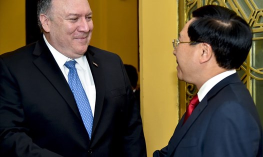 Phó Thủ tướng, Bộ trưởng Phạm Bình Minh và Ngoại trưởng Mỹ Michael Pompeo. Ảnh: TGVN