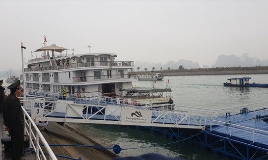Đoàn đại biểu cấp cao Triều Tiên sẽ thăm vịnh Hạ Long bằng tàu Paradise Elegance. Ảnh: Trần Ngọc Duy 
