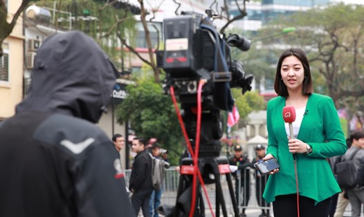 Nữ phóng viên Hàn Quốc Hee-jun. Ảnh: Hải Nguyễn. 
