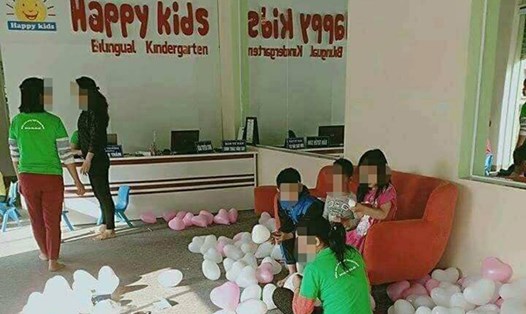 Cơ sở giáo dục mầm non Happy Kids, nơi Hà Thị Thắm mang xe máy của cấp dưới đi cầm cố lấy 23 triệu đồng tiêu xài. Ảnh: MS.
