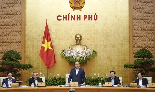 Thủ tướng Nguyễn Xuân Phúc chủ trì phiên họp Chính phủ thường kỳ tháng 2/2019. Ảnh: VGP/Quang Hiếu