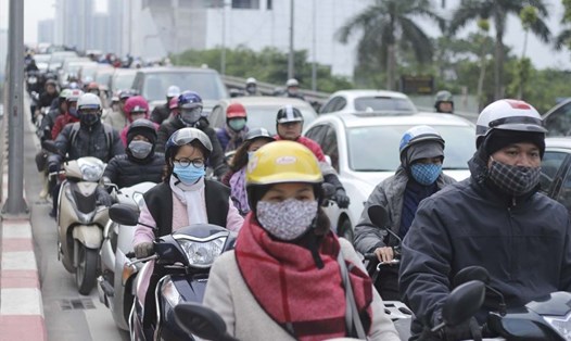 Hà Nội đang tiếp tục nghiên cứu việc cấm xe máy vào nội đô. Ảnh Trần Vương