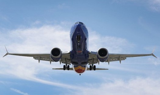 Một chiếc Boeing 737 MAX 8 của hãng Southwest Airlines trên đường tới sân bay Fort Lauderdale-Hollywood, bang Florida, Mỹ hôm 11/3. Ảnh: AFP.  