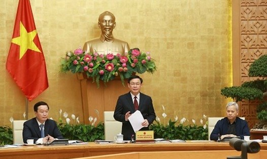 Phó Thủ tướng Vương Đình Huệ phát biểu tại cuộc họp - Ảnh: VGP/Thành Chung 